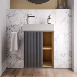Meuble salle de bain BELDIVO : Meuble de salle de bains élégant et durable Élégance compacte - idéal pour les salles de bains ...