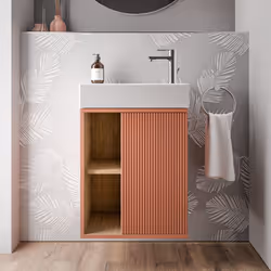 Meuble salle de bain BELDIVO 50cm avec vasque Duravit- charnière à droite - couleur au choix - exclusivité Bernstein x Duravi ...