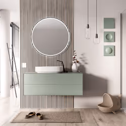 Meuble salle de bain MILOU 120 cm pour vasque à poser - 2 tiroirs - couleur au choix Largeur de 120 cm idéal pour les salles  ...