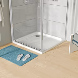 Receveur de douche plat acrylique TIM - blanc brillant - dimensions au choix Acrylique sanitaire facile à entretenir - surfac ...