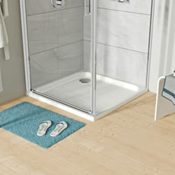 Receveur de douche acrylique 100x100x3,5cm Blanc brillant sans évacuation - tim 100x100cm - Bernstein