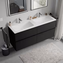 Meuble sous lavabo LAVOA 120 cm avec lavabo en fonte minérale CREAM - Couleur au choix Une caractéristique centrale de la qua ...