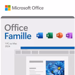 Microsoft Office Famille 2024 - Achat définitif • Code dactivation pour 1 PC ou Mac