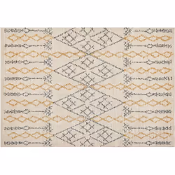 Tapis avec motif géométrique. Égayez n'importe quelle pièce avec ce joli tapis à motifs géométriques. Fabriqué en coton doux  ...
