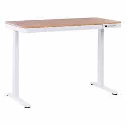 Table à hauteur ajustable Électrique 120 x 60 cm Bois clair KENLY