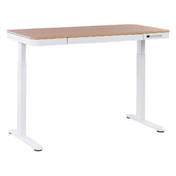 Table à hauteur ajustable Électrique 120 x 60 cm Bois clair KENLY