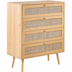 Chiffonnier . Cette commode est un ajout moderne et peu encombrant à tout salon, couloir ou chambre à coucher. Dotée de quatr ...