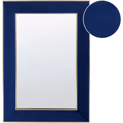 Miroir mural suspendu. Cet élégant miroir fabriqué à la main séduit par son design élégant et chic. Son cadre durable, tapiss ...