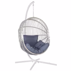 Chaise œuf. Créez une véritable zone de relaxation avec ce fauteuil suspendu. Fabriqué à partir d'une corde de rotin PE et d' ...