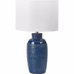 Lampe de chevet en céramique avec abat-jour. Cette lampe de table fabriquée à la main est un accessoire élégant qui ajoute un ...