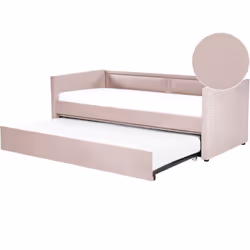 Lit avec tiroir en velours côtelé. Ce lit gigogne est une solution pratique pour les pièces à l'espace limité. Il comporte un ...
