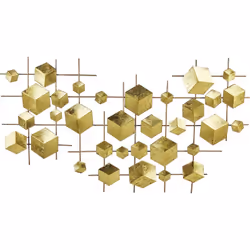 Déco pour mur. Transformez le look de votre intérieur et habillez vos murs avec cette pièce d'accent suspendue de couleur dor ...