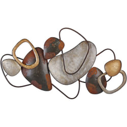 Beliani - Décoration Murale Moderne à Suspendre Abstrait Cuivré Pièce d'Accent Intérieur Cobalt