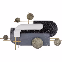 Déco pour mur. Fabriqué à la main en métal, cet objet d'art mural géométrique apporte une touche luxueuse à un décor intérieu ...