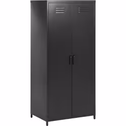 Vestiaire de rangement en acier au look industriel. Désencombrez votre bureau à domicile avec ce meuble de rangement industri ...