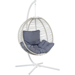 Beliani - Fauteuil Suspendu avec Support Blanc Résistant aux uv pour Intérieur Extérieur Arco