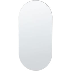 Miroir Mural Décoratif Ovale Sans cadre 40 x 80 cm En Verre Argenté Alfortville