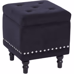 Pouf avec rangement. Ce repose-pieds de style classique ajoute une touche supplémentaire pour tous les intérieurs élégants, à ...