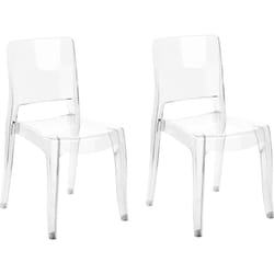 Lot de 2 Chaises de Salle à Manger Transparentes en Polycarbonate Elégante westbridge