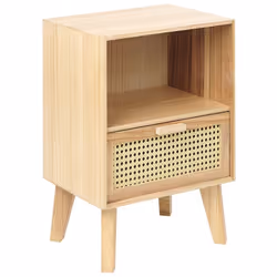 Table de nuit rustique. Rehaussez le look de votre chambre à coucher avec cette table de chevet élégante qui attire l'attenti ...