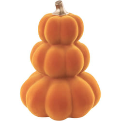 Beliani - Figurine Décorative en Céramique et Velours 3 Citrouilles Orange Fait Main Kalamata