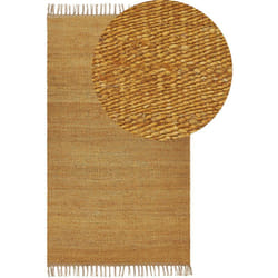 Beliani - Tapis Boho Tissé Main avec Glands 80 x 150 cm en Jute Jaune Moutarde Lunia