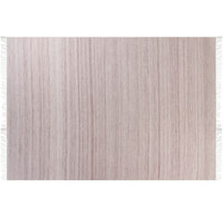 Tapis Rouge Clair en Matière Synthétique 160 x 230 cm Fait Main avec Franges Malhia
