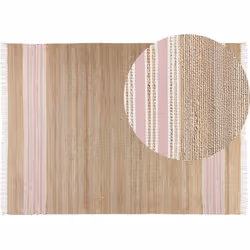 Tapis en jute avec motif rayé et franges. Ajoutez une touche cosy à votre intérieur avec ce tapis décoratif. Il est fabriqué  ...