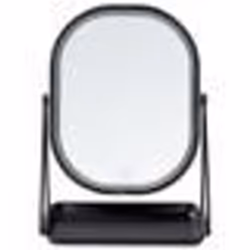 Miroir de maquillage avec LED 20 x 22 cm doré DORDOGNE