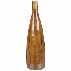 Récipient en terre cuite. Ajoutez une ambiance terreuse dans votre intérieur avec ce magnifique vase à fleurs marron doré. Fa ...