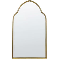 Miroir Mural Doré en Métal 58 x 104 cm Pièce d'Accent Glamour Décorative Aconchi