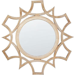 Miroir Mural Bois Clair en mdf 60 cm Pièce d'Accent Glamour Décorative Zapopan