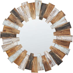 Miroir Mural Bois Clair en mdf 66 cm Pièce d'Accent Glamour Décorative Ecatepec