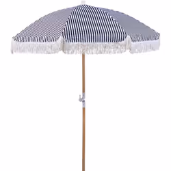 Parasol à franges tendance. Ajoutez une touche rétro à votre espace extérieur avec ce parasol de jardin. Il est fabriqué en t ...