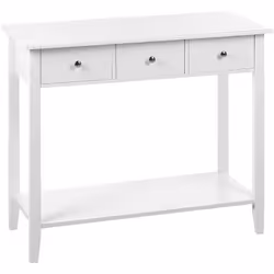 Sellette à 3 tiroirs. La table console moderne en blanc contribuera à désencombrer votre intérieur et servira également de me ...