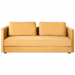 Canapé en velours jaune avec rangement EKSJO