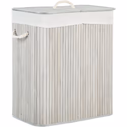 Corbeille à linge avec couvercle et deux compartiments . Si vous en avez assez des vêtements éparpillés au hasard dans la sal ...