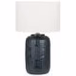 Lampe à poser en céramique bleu foncé 47 cm MUSSEL