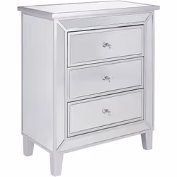 Chiffonnier en verre effet miroir. Cette commode apportera une touche luxueuse à votre chambre ou à votre salon. Avec sa fini ...