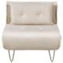 Canapé convertible 1 place en velours beige VESTFOLD