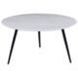 Table basse effet marbre blanc et pieds noirs EFFIE