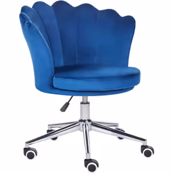 Siège de bureau coquillage avec base pivotante chromée. Cette chaise de bureau fonctionnelle rendra votre bureau et votre esp ...