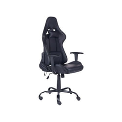 Chaise de gamer en cuir PU noir avec LED GLEAM