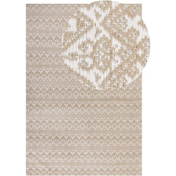 Tapis Beige en Jute 200 x 300 cm à Motif Géométrique Poil Ras pour Salon Atima