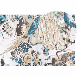 Tapis à motif d'oiseau. Embellissez le sol de votre salon avec ce magnifique tapis. Avec ses oiseaux et ses motifs floraux, c ...