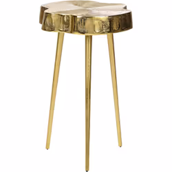 Bout de canapé moderne. Cette superbe table dorée est un complément parfait à tout salon ou chambre à coucher. Fabriquée en m ...
