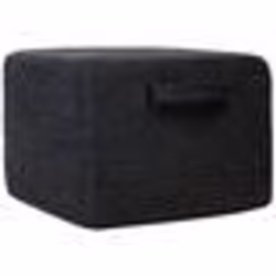 Pouf en jute noire DHADAR