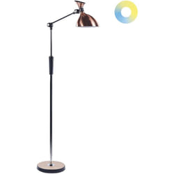 Beliani - Lampadaire Cuivré en Matériaux Synthétiques 169 cm à 2 led Bras Réglable Andromeda