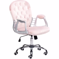 Siège de bureau à dossier haut réglable. Cette chaise luxueuse incarne la modernité avec une touche rétro. Recouvert de velou ...