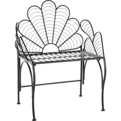 Chaisd de Jardin avec Accoudoirs Design Classique Vintage en Métal Noir Liguria